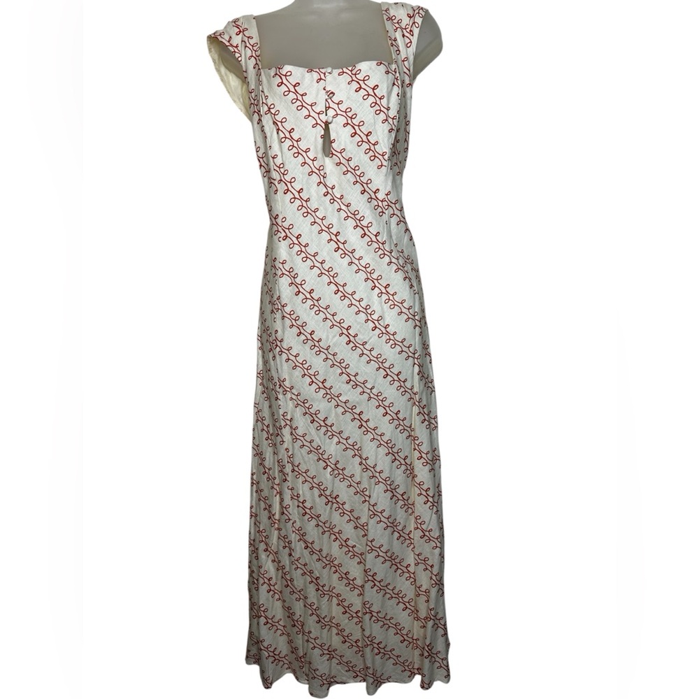 Princess Polly Linen Blend Print Dress - Picture 2 of 6